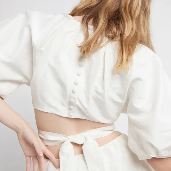 AJE Psychadelia Cutout Mini Dress Ivory • Size 6 AU • RRP $525 AUD - Picture 4 of 13